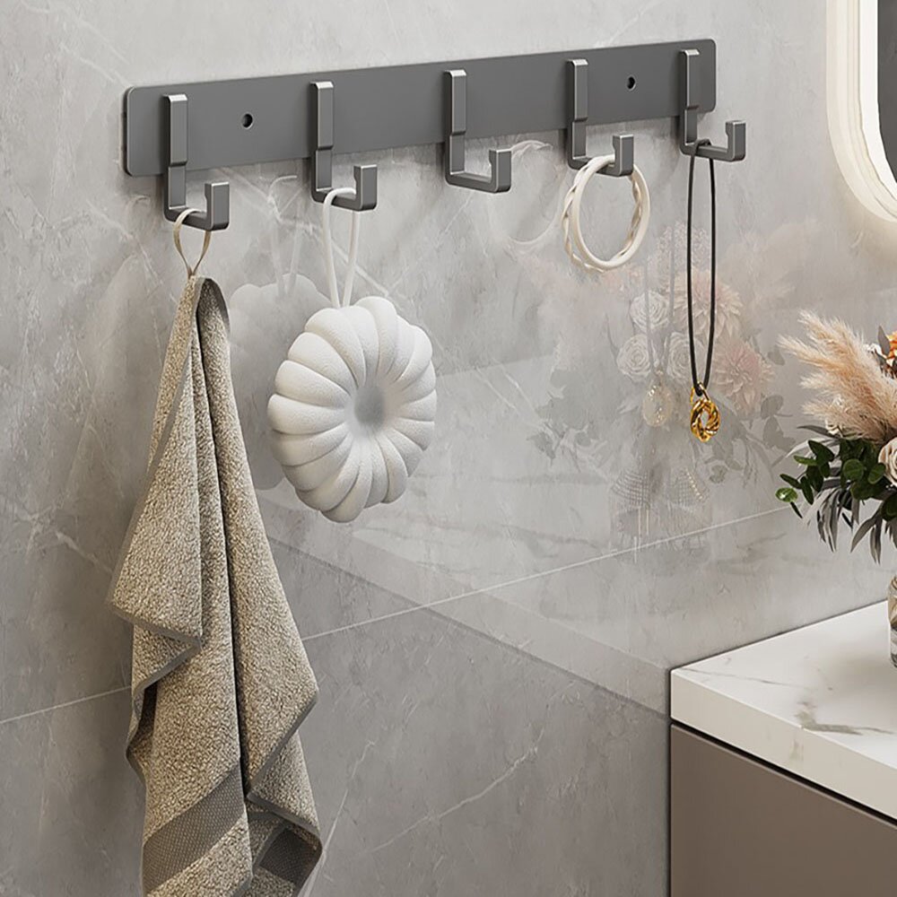 Perchas para cocina y baño, ganchos adhesivos portadores, toallas adhesivas fuertes, paredes de baño sin perforaciones montadas en la pared