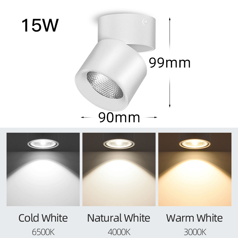 Led-spots Opvouwbare downlight Wandspot Led-lamp Focos Plafondlamp Opbouw Binnenverlichting voor woonkamer Keuken: Multicolor / 3w