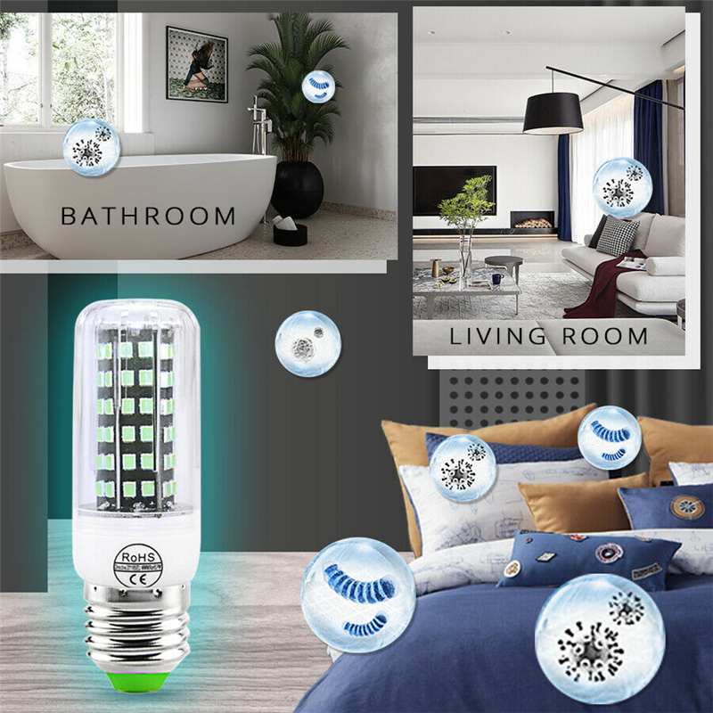 30/102LEDs E27 UVC Germicidal Lamp LED UV Light Bulb Home Indoor Sterilizer AC 110V/220V Corn Shape UVC Germicidal Lamp