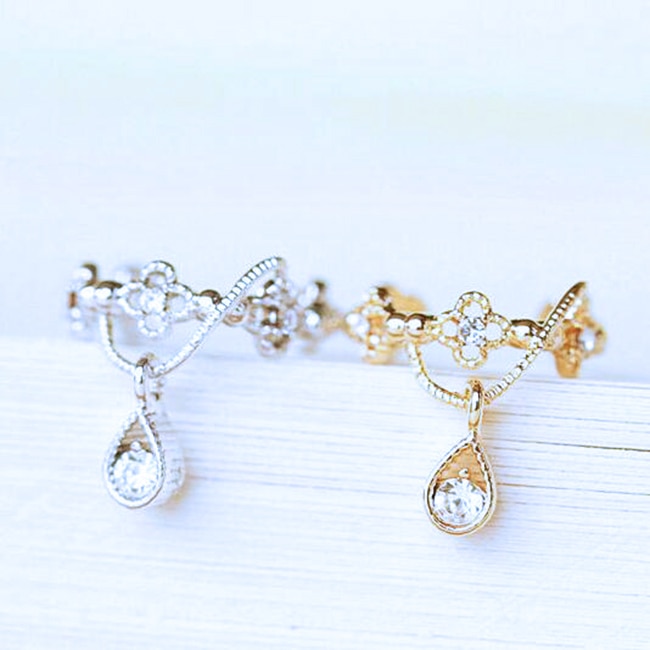 Earclip Ear Bone Folder Ear Cuff Wrap Rhinestone Cartilage Clip On Earring B99