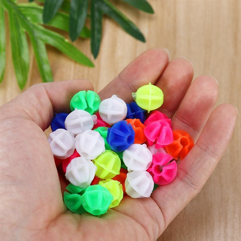 72PCS Runde Bike Fahrrad Rad Speichen Perlen Leucht Kunststoff Clip Speichen Bead Perlen Draht Perlen Dekorationen (Mix farbe)