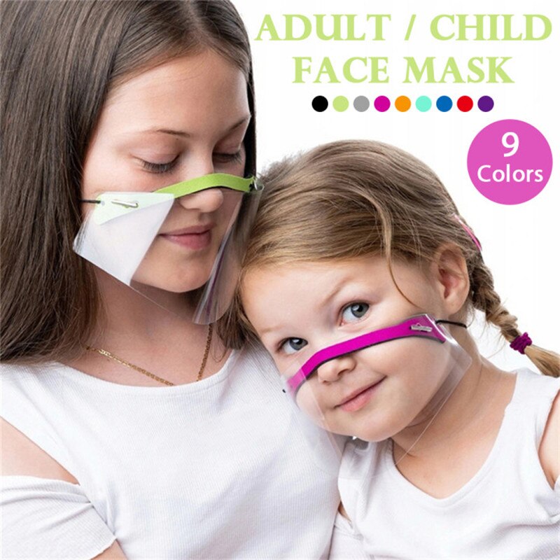 1pc adulte enfant Transparent restauration masques masque Chef cuisine Anti-buée visage masque Anti poussière masque réutilisable réglable visage couverture
