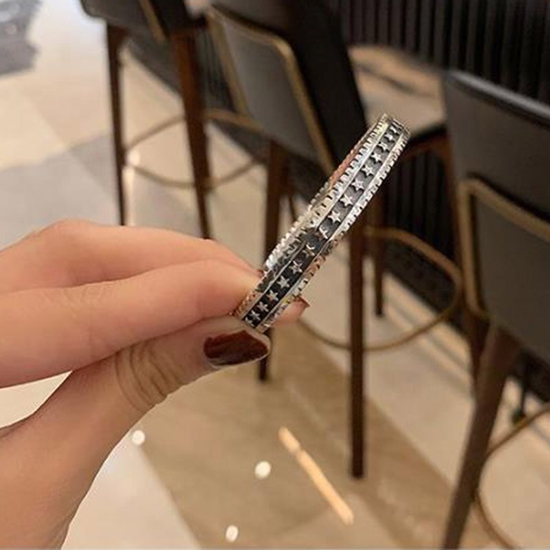 Foxanry Vintage Handgemaakte 925 Stempel Sterren Armbanden &amp; Armband Voor Vrouwen Mode Thai Zilveren Verjaardagsfeestje Sieraden