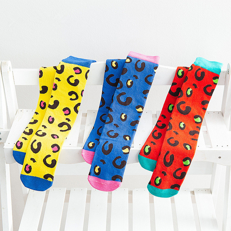 Baby Meisjes Kniekousen Rood Wit Luipaard Print Sokken Voor Meisjes Katoen Ademend Warme Sokken Kinderen Lange Buis Sokken beenwarmers