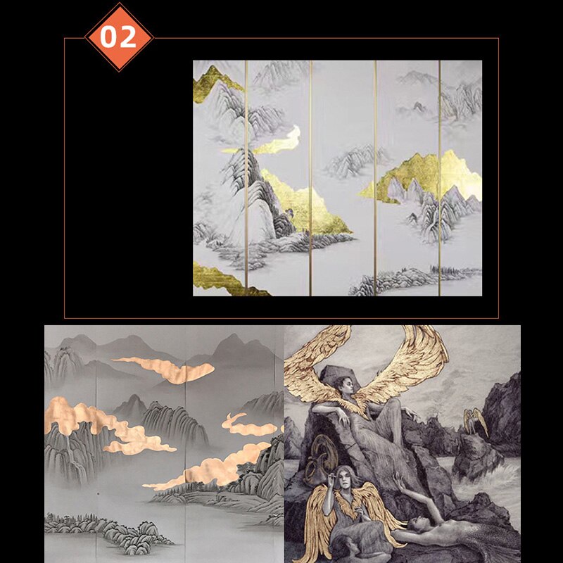 100pcs Decorative foil Metallic Foil Copper Aluminum Decorative Foil for Wall Ceiling Home Decoration @LS