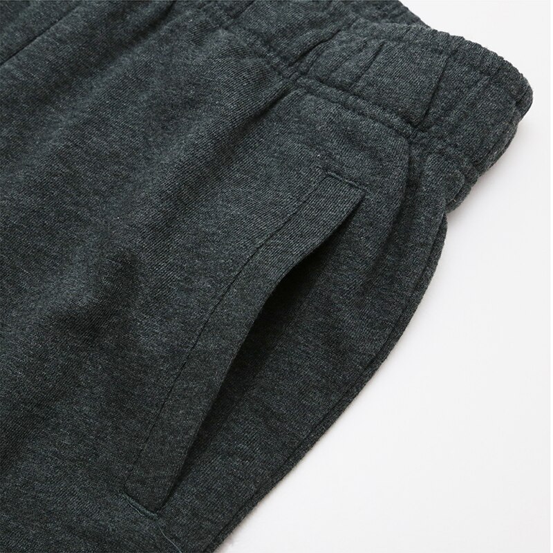 Mannen Gebreide Sport Broek Comfortabele Katoenen Jogging Broek Met Zakken Taille Trekkoord Workout Losse Fitness Broek