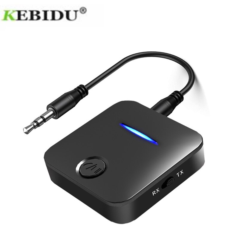 Bluetooth 5.0 Audio Receiver Transmitter Wireless Stereo Microphone Aptx HD Adapter 3.5mm AUX RCA Jack for PC TV Headphones