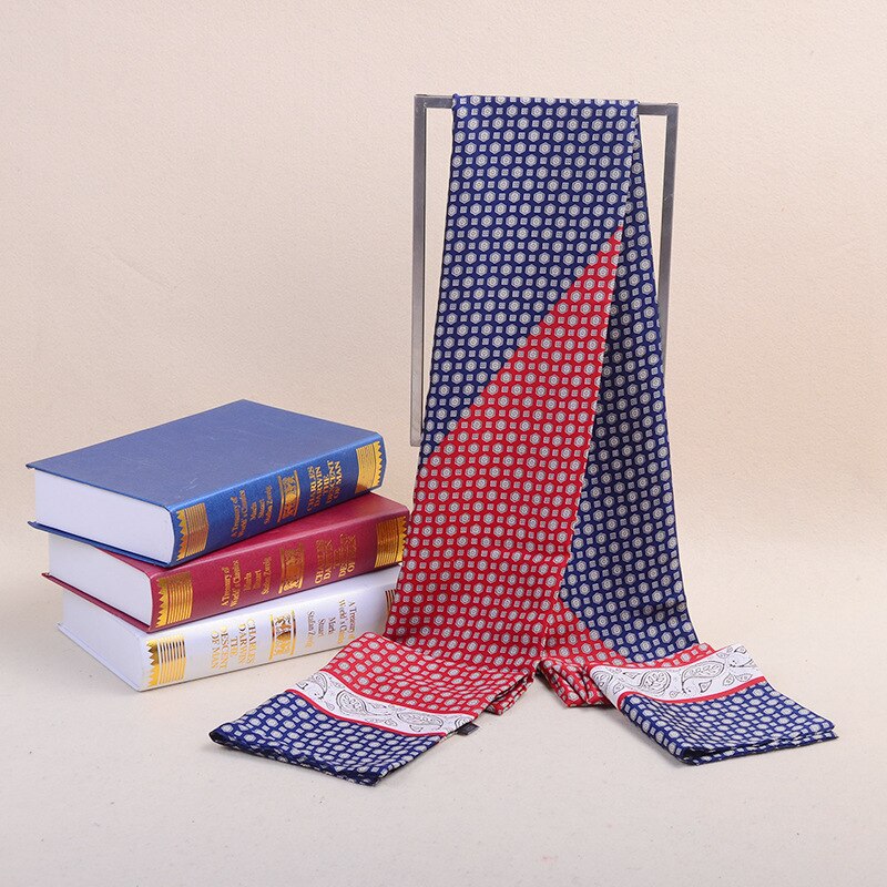 Mannen Gedrukt Zijde Dubbelzijdig Sjaals Mannen Business Lange Sjaals Warme Veelzijdige High-End sjaals Sjaals: Style No.7