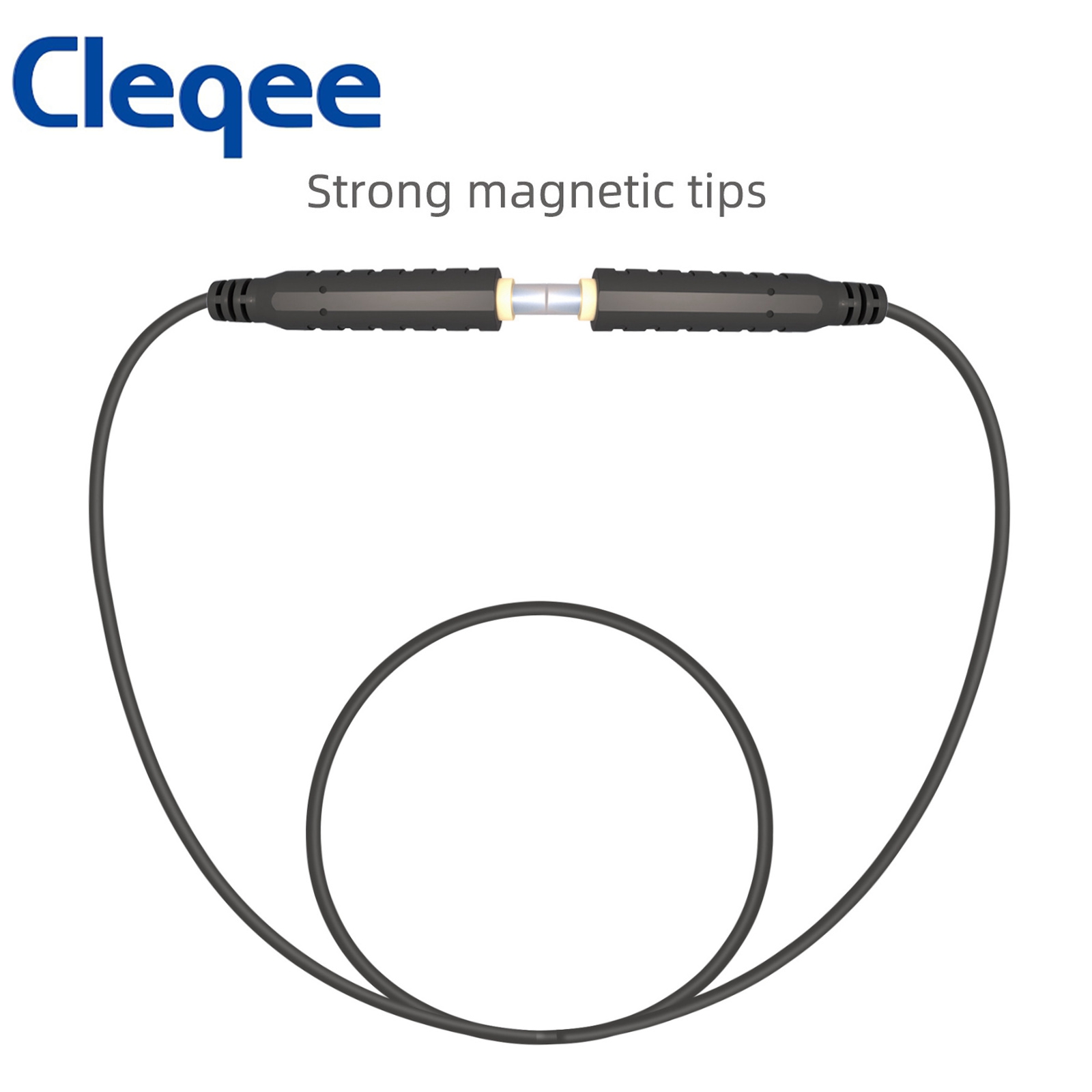 Cleqee HVAC Wire Magnetic Test Leads 30V 5A Low Voltage Magnetic Jumper 20AWG Silicone Cable 1M Black T10005.2