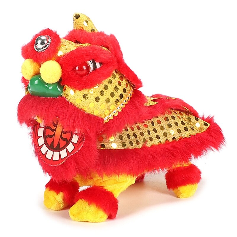 Year Electric Lion Dance Robot Interactive Flashing Lucky Lion Toy Plush
