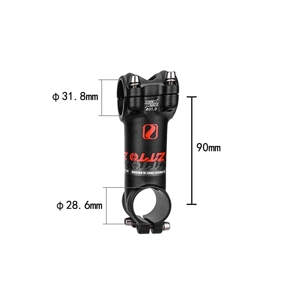 7 Degree Bicycle Stem Ultralight Bicycle Stem Mountain Road Bike Stem for 31.8mm Handlebar 60/70/80/90/100/110/120mm: 90mm