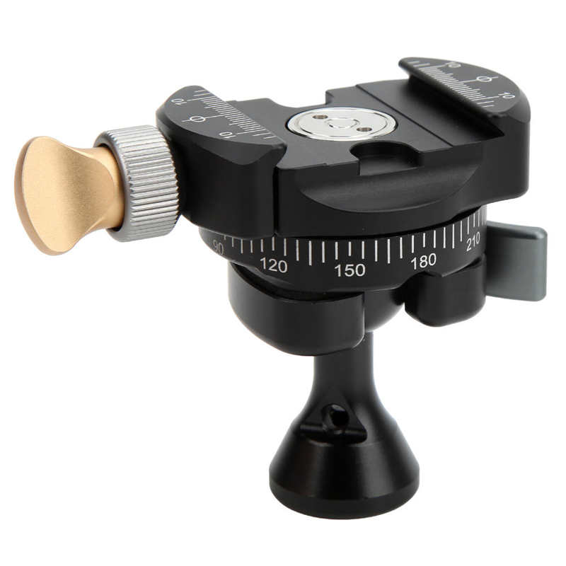 Panoramic Inverted Ball Head 360 Degree Rotatable Tripod Head 10KG Bearing Capacity Spherical Ball Head for DSLR SLR Camera