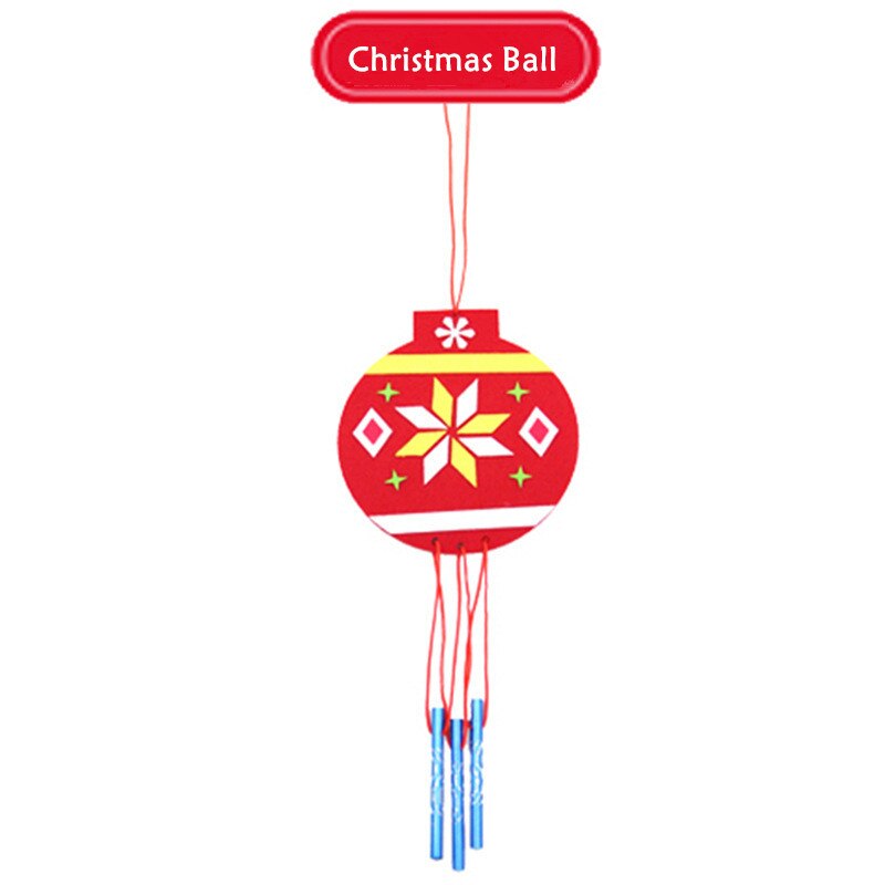 Children DIY Christmas Wind Chime Handmade Non Woven Wind Bell Kid Manual Craft Toy Decorative Pendant Materials Package: Christmas Ball