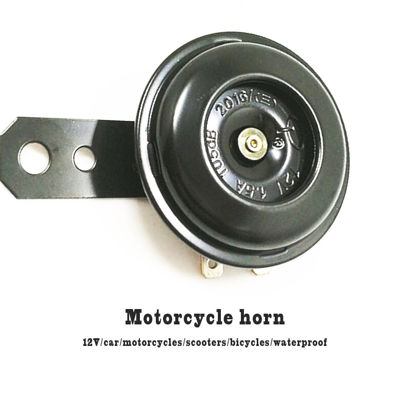 Klaxon de moto 12V, 1,5 a, 105db, Kit électrique pour voiture et vélo, klaxon puissant, étanche, haut-parleur rond