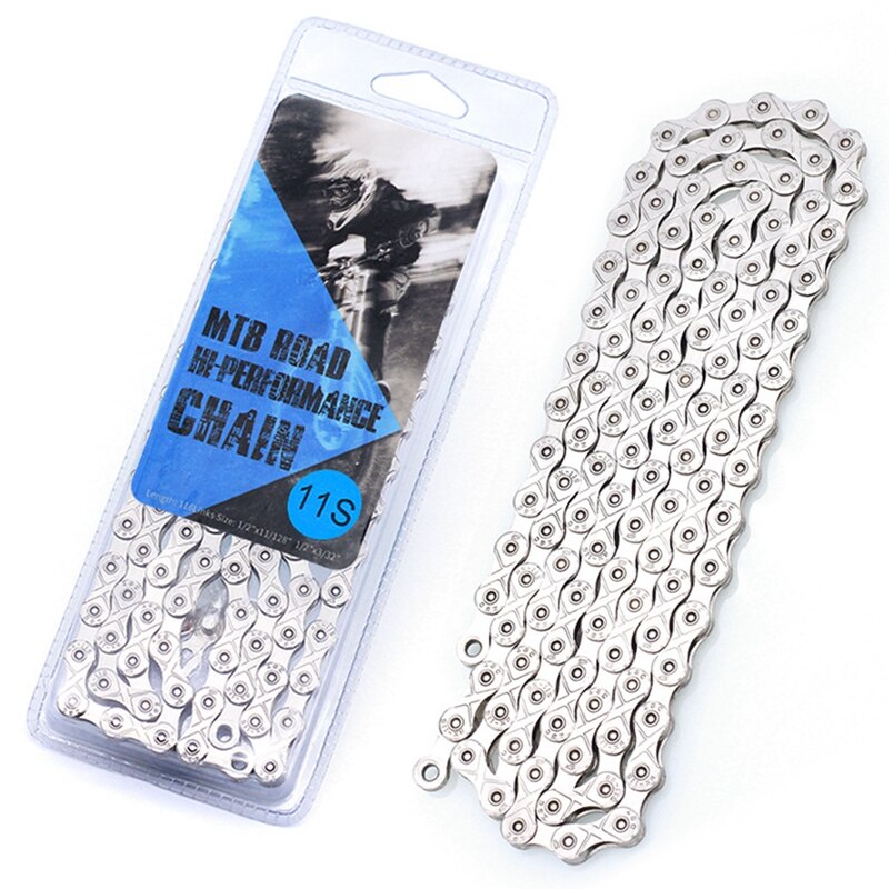Ground Road Bike Chain 8/9/10/11 Speed Full Electroplating Chain 24/27/30 Speed Change With Quick Release Buckle