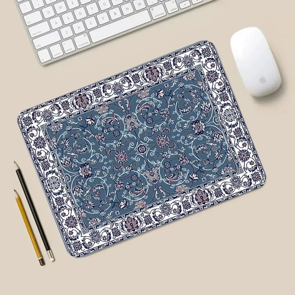 Persian Carpet Computer Laptop Mouse Pads Mysterious Decorative Desk Mats Washable Non-Slip Rubber Base with Precision Lock Edge