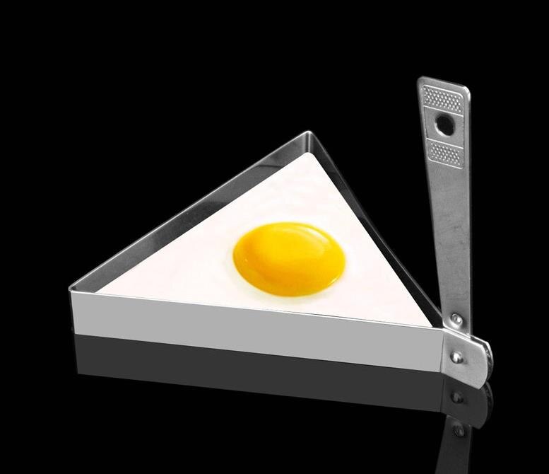 Rustfrit stål stegte æg pandekage forme omelet skimmel skimmel stegning æg madlavning værktøjer køkken tilbehør gadget ringe: Grå