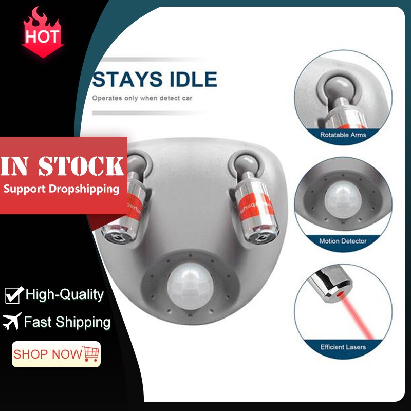 Parking Sensor 360-degree Adjustable Body Induction Parking Assist Guide System with AC Adapter for Car Automotive