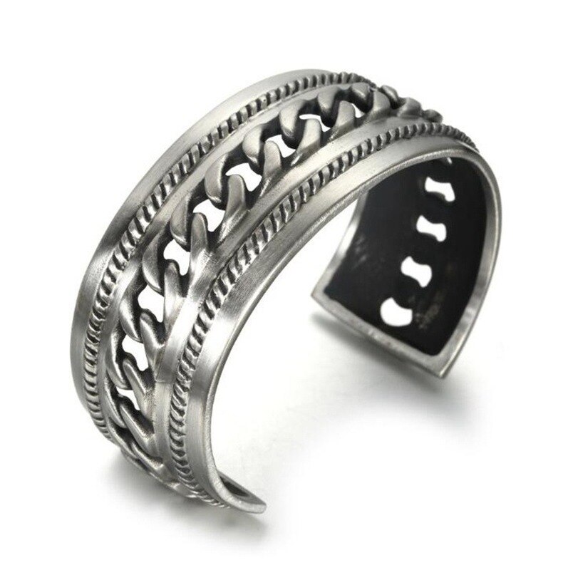 Metalen Giant Ketting Gesp Mannen Bangle Dominant Rock Mannen Biker Party Armband