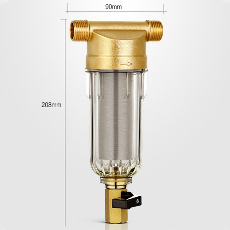 4-Port Water Filter Voor Waterzuiveraar Koper Lood Pre-Filter Backwash Verwijderen Roest Verontreiniging Sediment Pijp Centrale