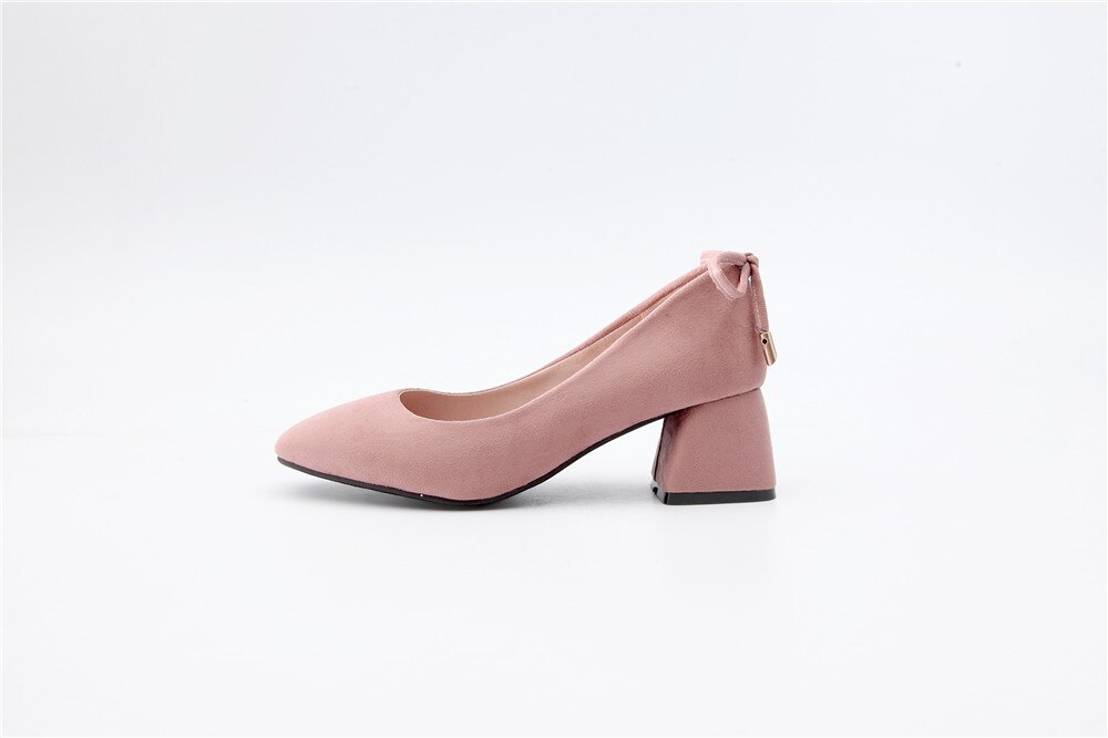 MORAZORA neue vorherrschen frühling sommer Pumps frauen schuhe hoch Fersen mit schmetterling knoten flach Herde Unterhose auf damen schuhe: Rosa / 3