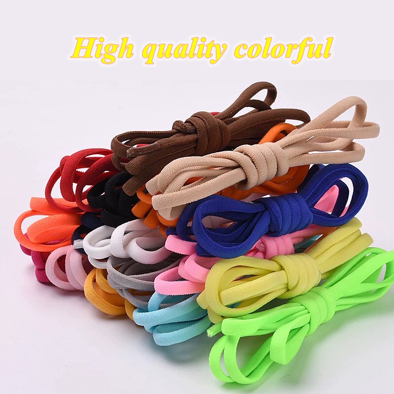 Elastic No Tie Shoelaces Semicircle Shoe Laces For Kids and Adult Metal Lock Sneakers Shoelace Boot Lazy Laces Shoe Strings