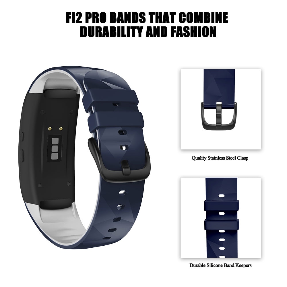 Yhteensopiva samsung gear fit 2 pro kellon ranneke / sovi 2 ranneke korvaava silikoni-älykellon rannekkeet samsung gear fit 2 pro