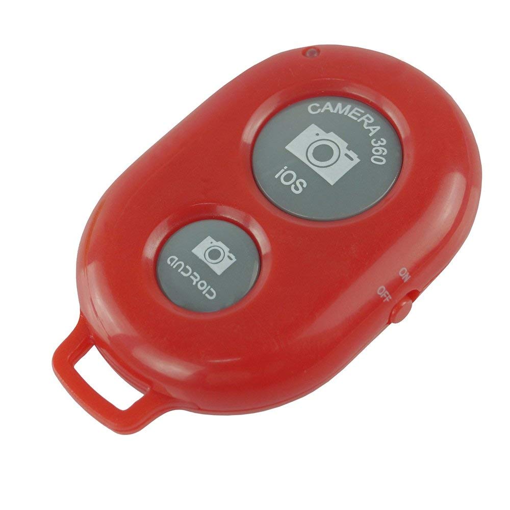 Bluetooth Selfie Wireless Camera Shutter Remote Control Release Self Timer for iPhone for xiaomi for Samsung: Red