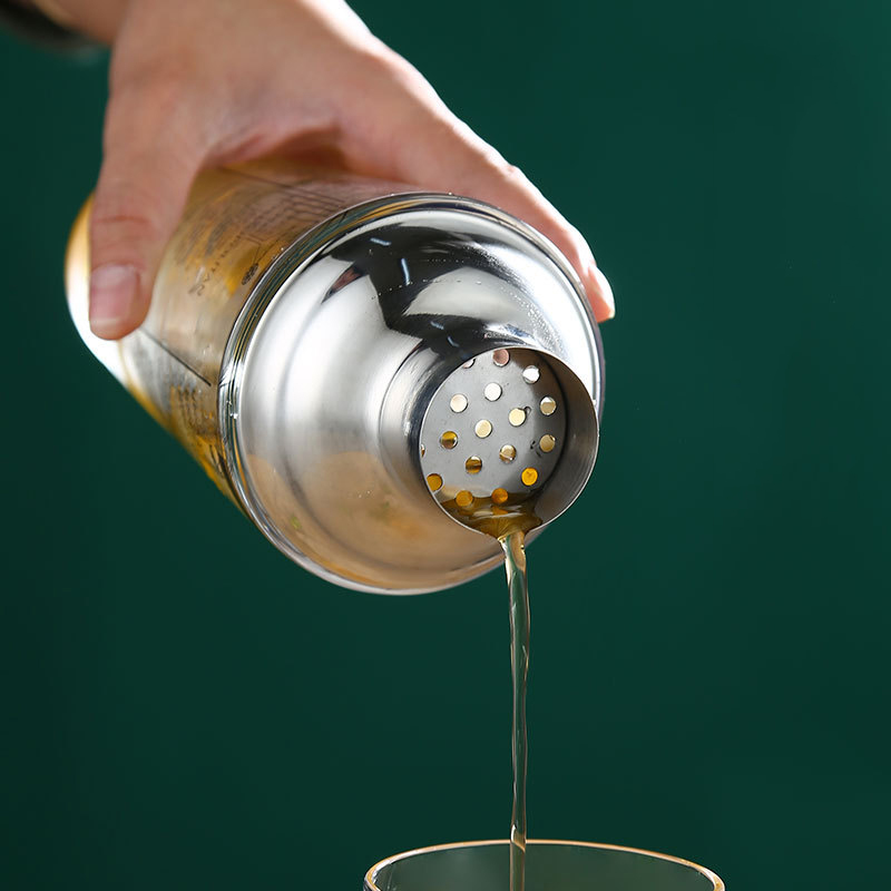 Cocktail Shaker Scale Glass Modern Champagne Wine Beverage Mixer Shaker Bottle Fruit Juice Snow Grams Cup Bar Bartender Tools