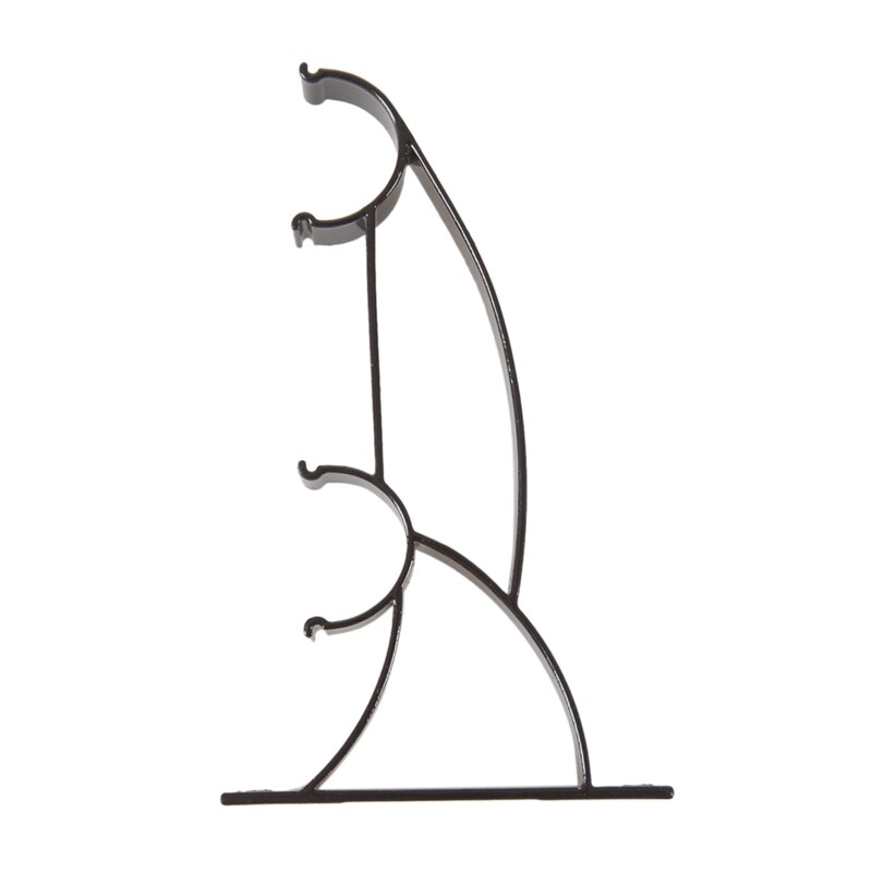 2 stuks dubbele metalen gordijnroedehouder voor 25mm stangen - diepe koffie