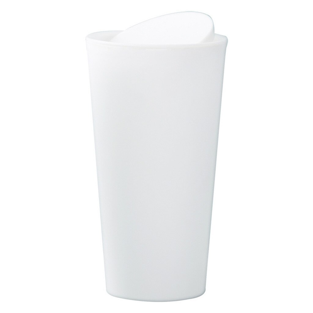 Plastic Mini Wastebasket Trash Can Tiny Desktop Waste Garbage Bin for Home Mini Trash Can: Beige