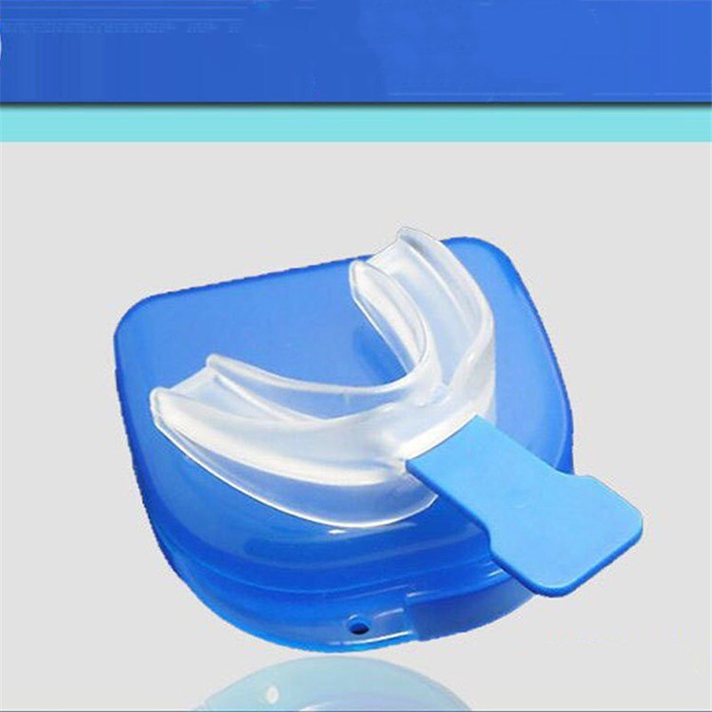 Anti-snoring Mouthpiece Device Braces Apnea Guard Bruxism Tray Sleeping Aid Mouthguard Health Care Sleep Snoring Snore Stopper: Blue box