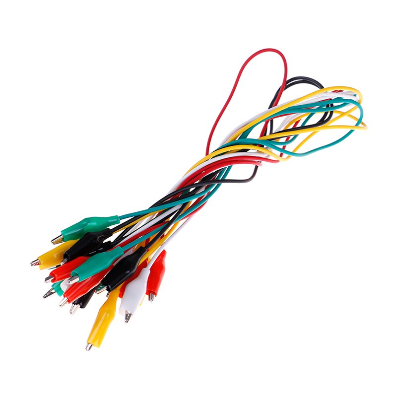10pcs Alligator Clips Electrical DIY Test Leads Alligator Double-ended Crocodile Clips Roach Clip Test Jumper Wire
