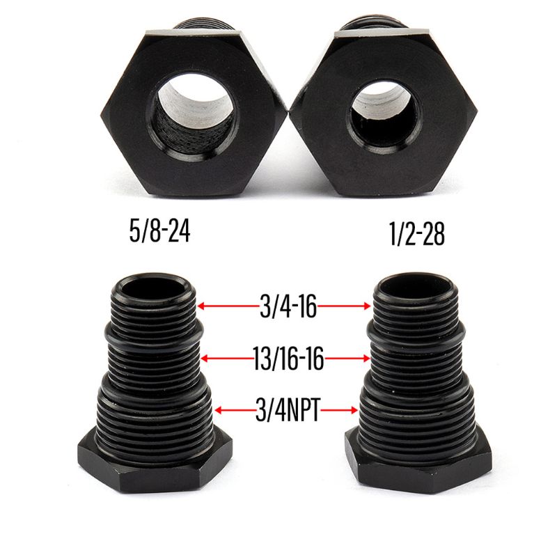 Universal Car Oil Filter Threaded Adapter 1/2-28 5/8-24 to 3/4-16 13/16-16 3/4NPT Aluminum Alloy Automotive Thread Oil Filter Ad