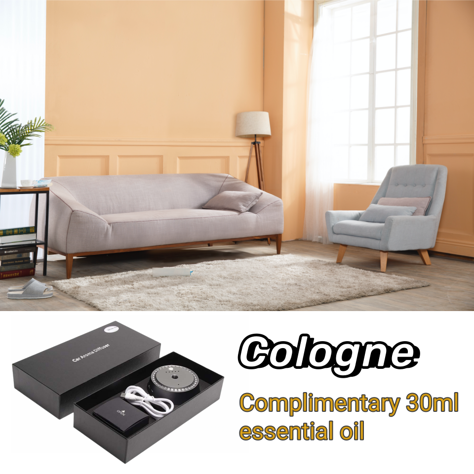 Car Mounted High-End Intelligent Spray Fragrance With Strong And Long-Lasting Aroma Alloy Material Accessory Car Air Freshener: black