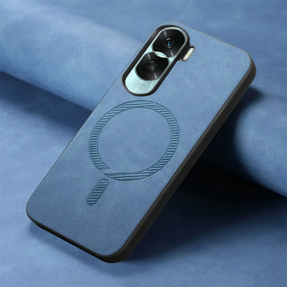 Honor 90 Lite 90Smart 5G 2024 Funda de lujo Funda de cuero con imán Funda Magsafe Honor 90 Funda inteligente para teléfono Honor90 Pro 100 Funda trasera