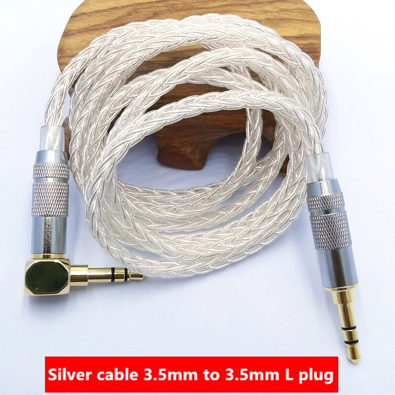 Jack 3.5 Audio Cable 3.5mm Speaker Line Aux Cable for Phone Car Headphone Audio Cable For Amplifier DAP DA: XS / Snow