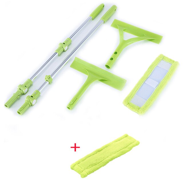 Telescopische hoogbouw Reiniging Glas Spons Mop Multi Cleaner Borstel Wassen Ramen Stof Borstel Makkelijk Schoon de Windows hobot: mop-1Pc Cloth