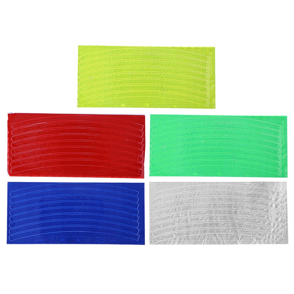 5pcs Bike Safety Stickers Bicycle Reflective Stickers PVC Self-Adhesive Cycling Decorative Warning Strips Decals