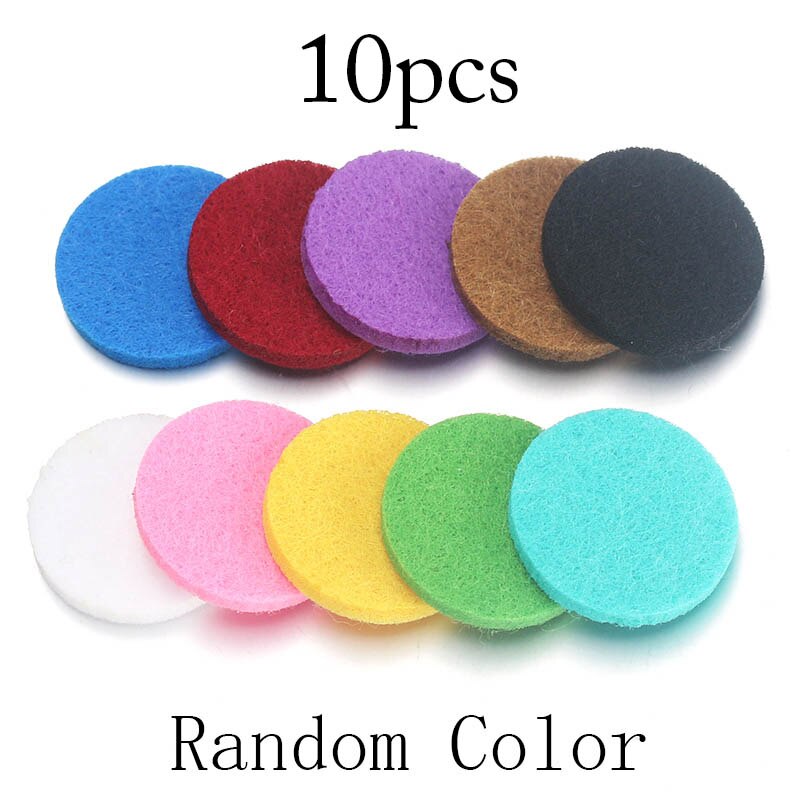 10 teile/los 15/18/20/22/25/30mm Hybrid Bunte Spacer Dicken Filz Pad aroma Ätherisches Öl Diffusor Box Parfüm Medaillon Zubehör: 30mm