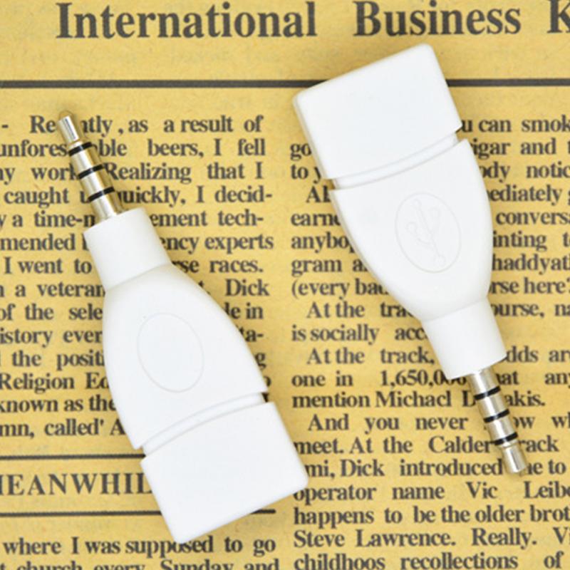 3.5mm Male AUX Audio Plug Jack to USB 2.0 Female Converter Adapter Plug