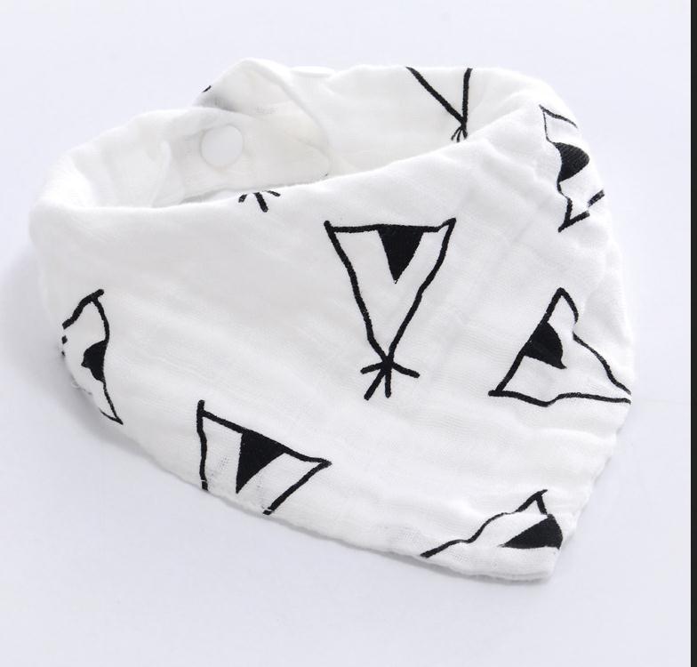 Pudcoco 1pc Kleinkind Baby Kinder Baumwolle Druck Bequem Bandana Lätzchen Fütterung Speichel Handtuch Dribble Triangle Bib: B