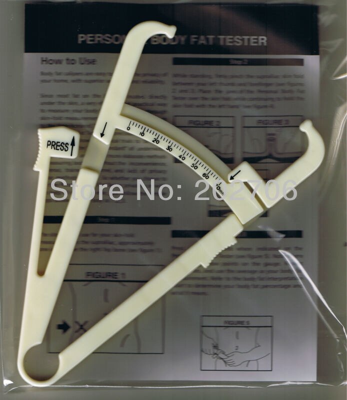 1Pcs 0-70mm Accurate Fitness Body Fat Caliper Tester plastic skinfold calipers