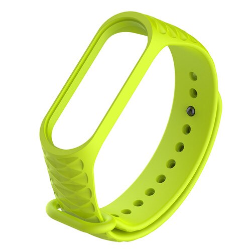 Mi bande 4 bracelet pour Xiaomi Mi bande 5 bracelet bracelet coloré sport Silicone bracelet intelligent Band4 Band3 Miband 3 4 5: Lime texture