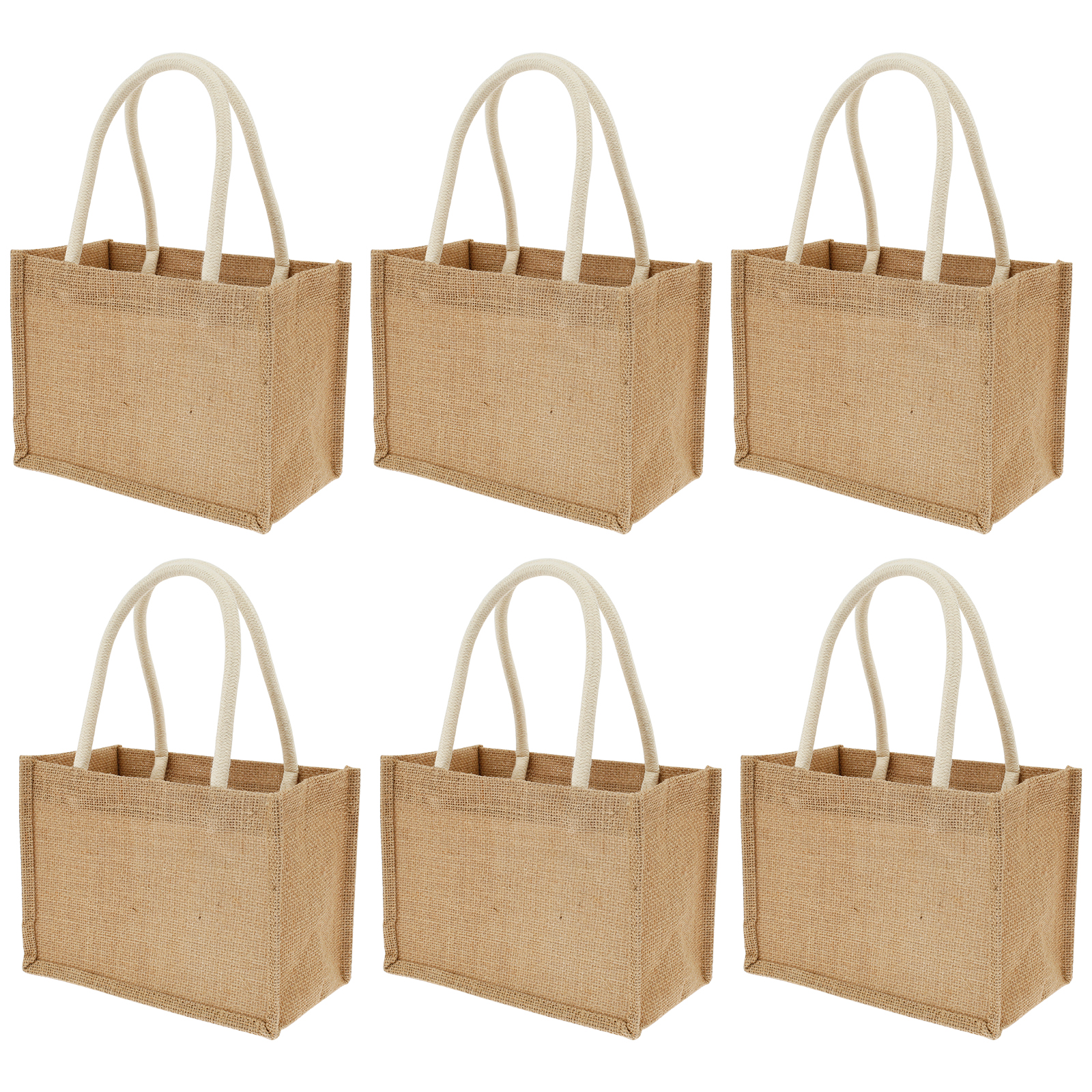 Burlap Tote Bags Mini Burlap Beach Bags Portable Jute Tote Bag Multipurpose Burlap Hand Bags for Shopping Trips Beach School: green