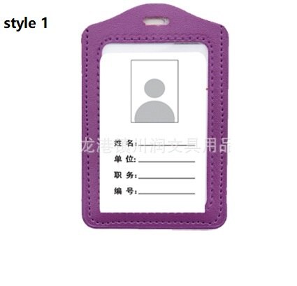 One Pcs ID Card Holder Badge Reel Oyster Security Retractable Photo Identity Pass Badge Students Nurse Holder & Accessories: style 1 light purple