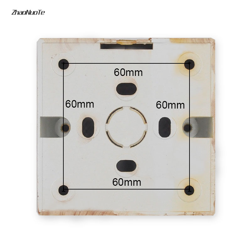 Home Improvement 86 Type Yellow Wood Grain PVC Surface Mount Junction Box Switch Socket Electronic Project Box