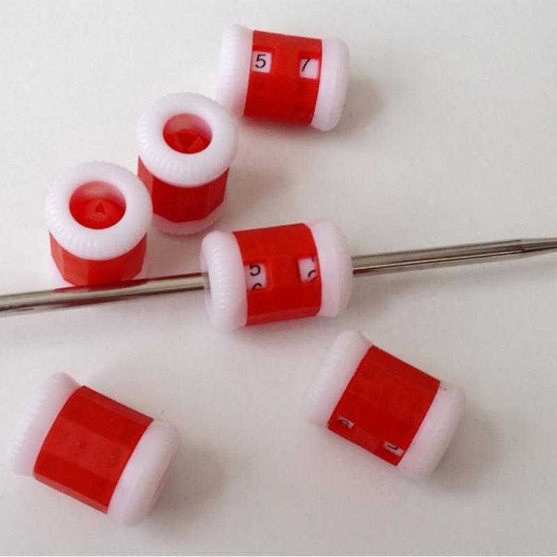 L Size Mini Plastic Knitting Manual Row Counter Stitch Marker Tally