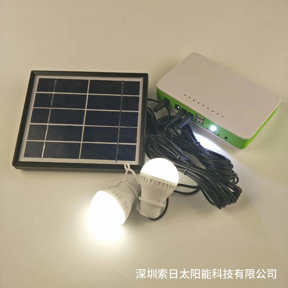 Zonne-energie generator kleine solar kit thuisgebruik solar LED licht met USB charger