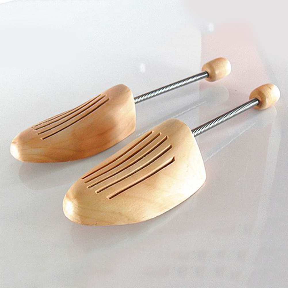 Men's and Women's Shoe Trees Twin Tube Adjustable Zealand Pine Wood Shoe Tree: XL